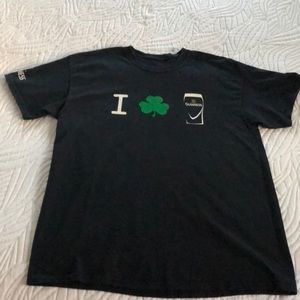 Black Short Sleeve T-Shirt with Guinness Logo